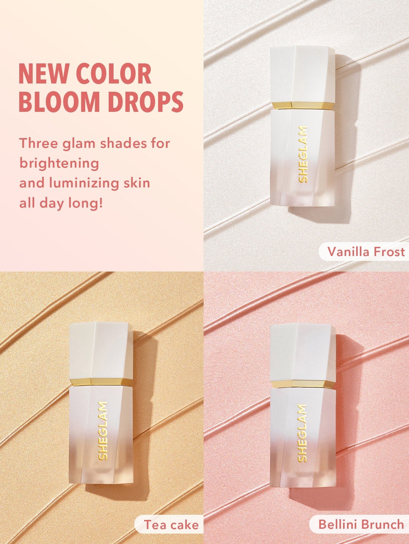 Хайлайтер (03) GLOW BLOOM LIQUID HIGHLIGHTER-TEA CAKE | SHEGLAM