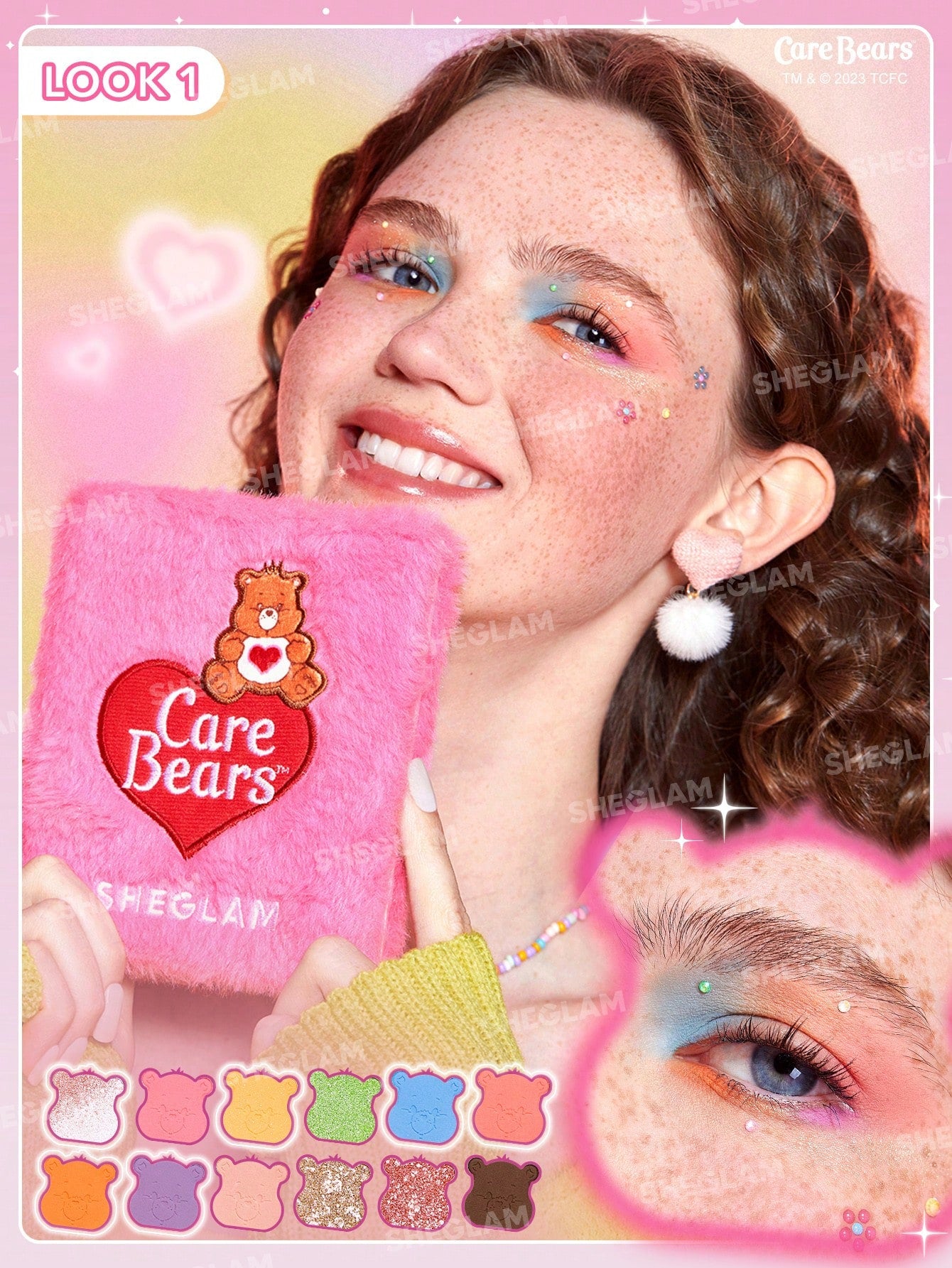 Палетка тіней CARE BEARS SHARE YOUR CARE PALETTE | SHEGLAM (УЦІНКА!!!)