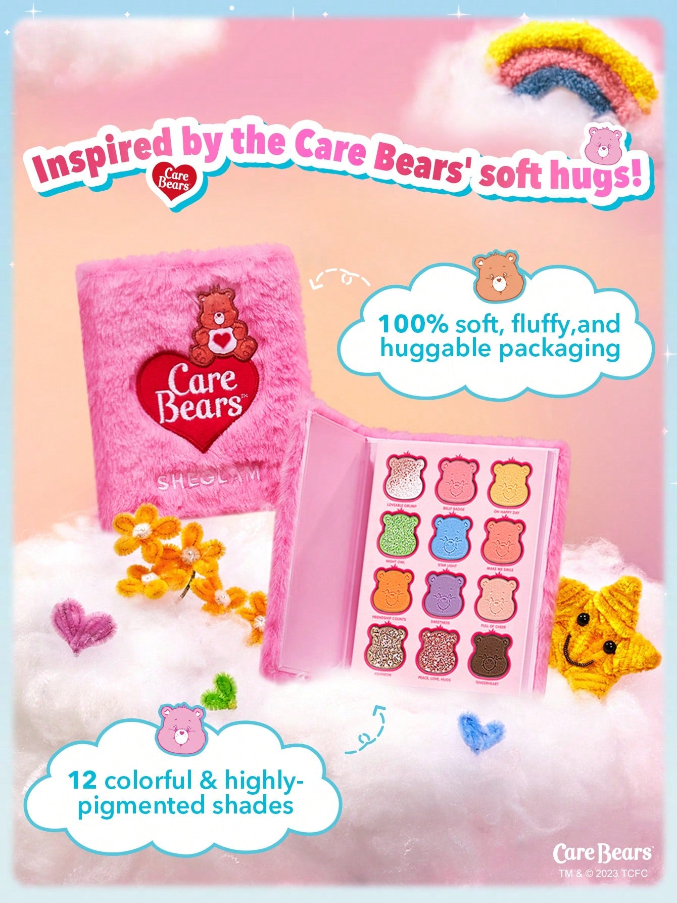 Палетка тіней CARE BEARS SHARE YOUR CARE PALETTE | SHEGLAM (УЦІНКА!!!)