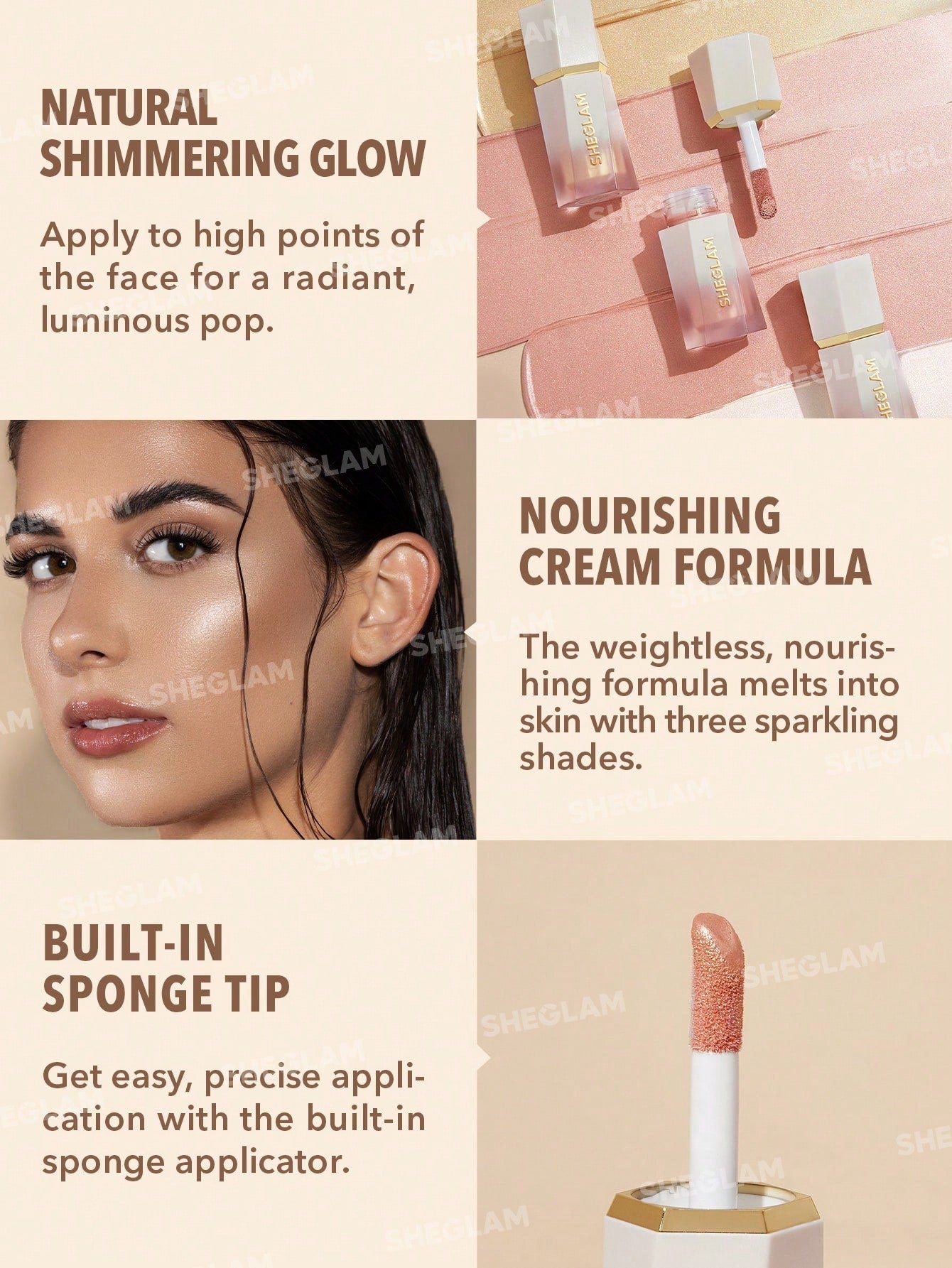 Хайлайтер (03) GLOW BLOOM LIQUID HIGHLIGHTER-TEA CAKE | SHEGLAM