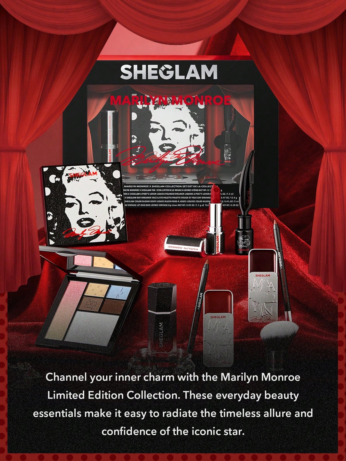 Подарунковий набір косметики MARILYN MONROE X SHEGLAM COLLECTION SET