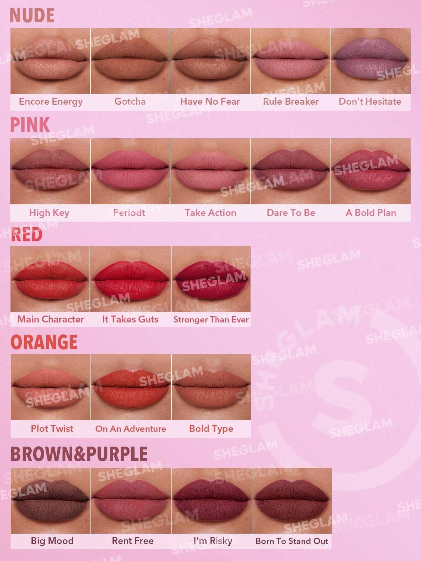 Помада Sheglam Dynamatte Boom Long-Lasting Matte Lipstick-Have No Fear