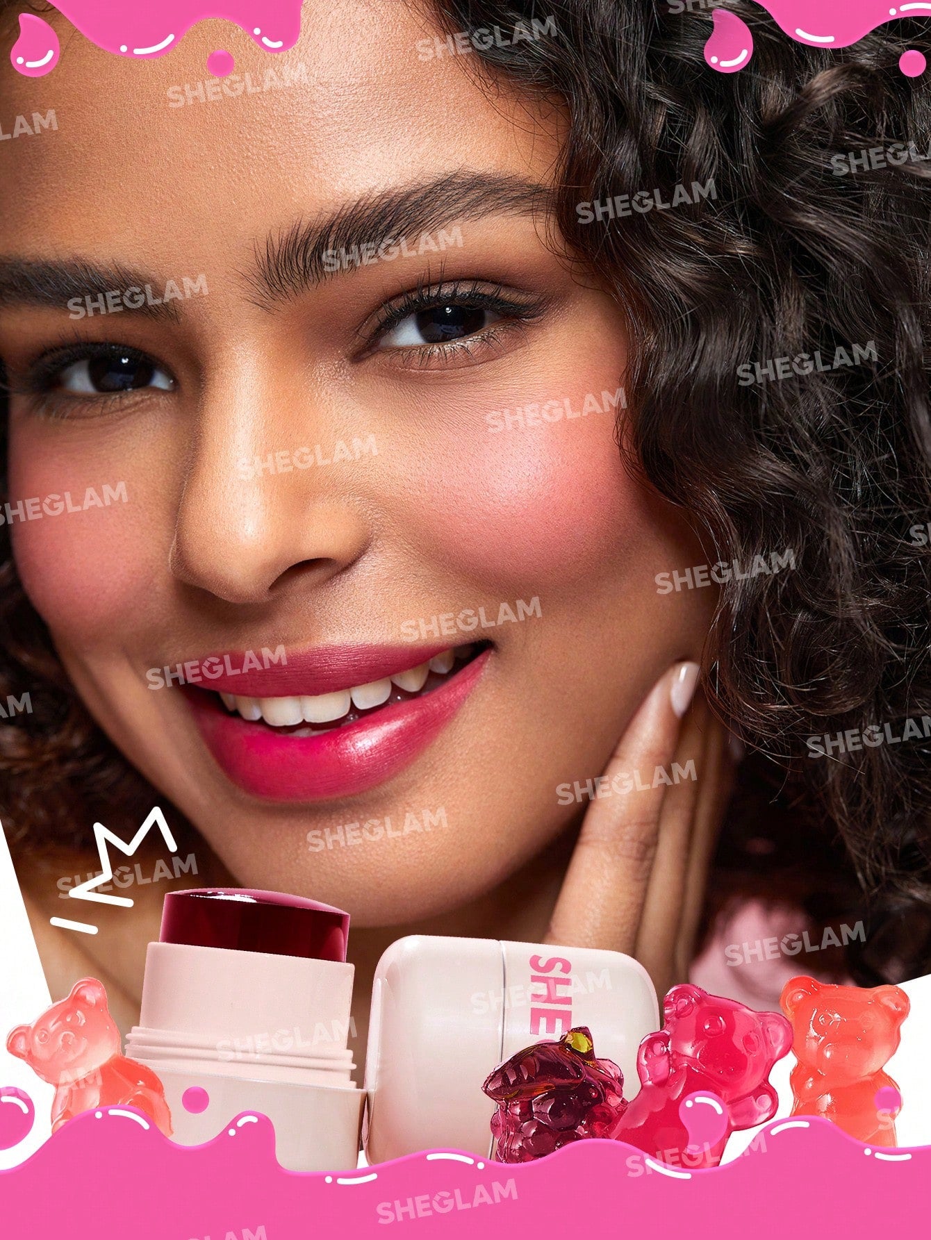 Желейні рум'яна SHEGLAM Jelly-Licious Hydrating Lip & Blush Tint-Cheerio