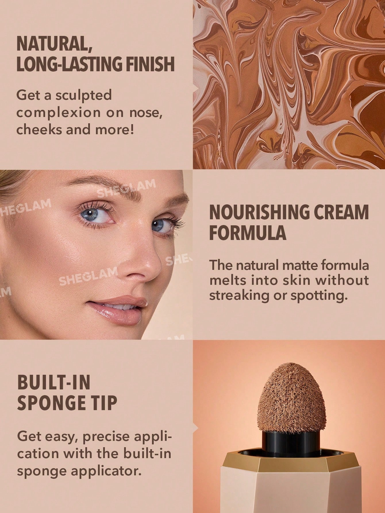 Контуринг SUN SCULPT LIQUID CONTOUR-SOFT TAN | SHEGLAM