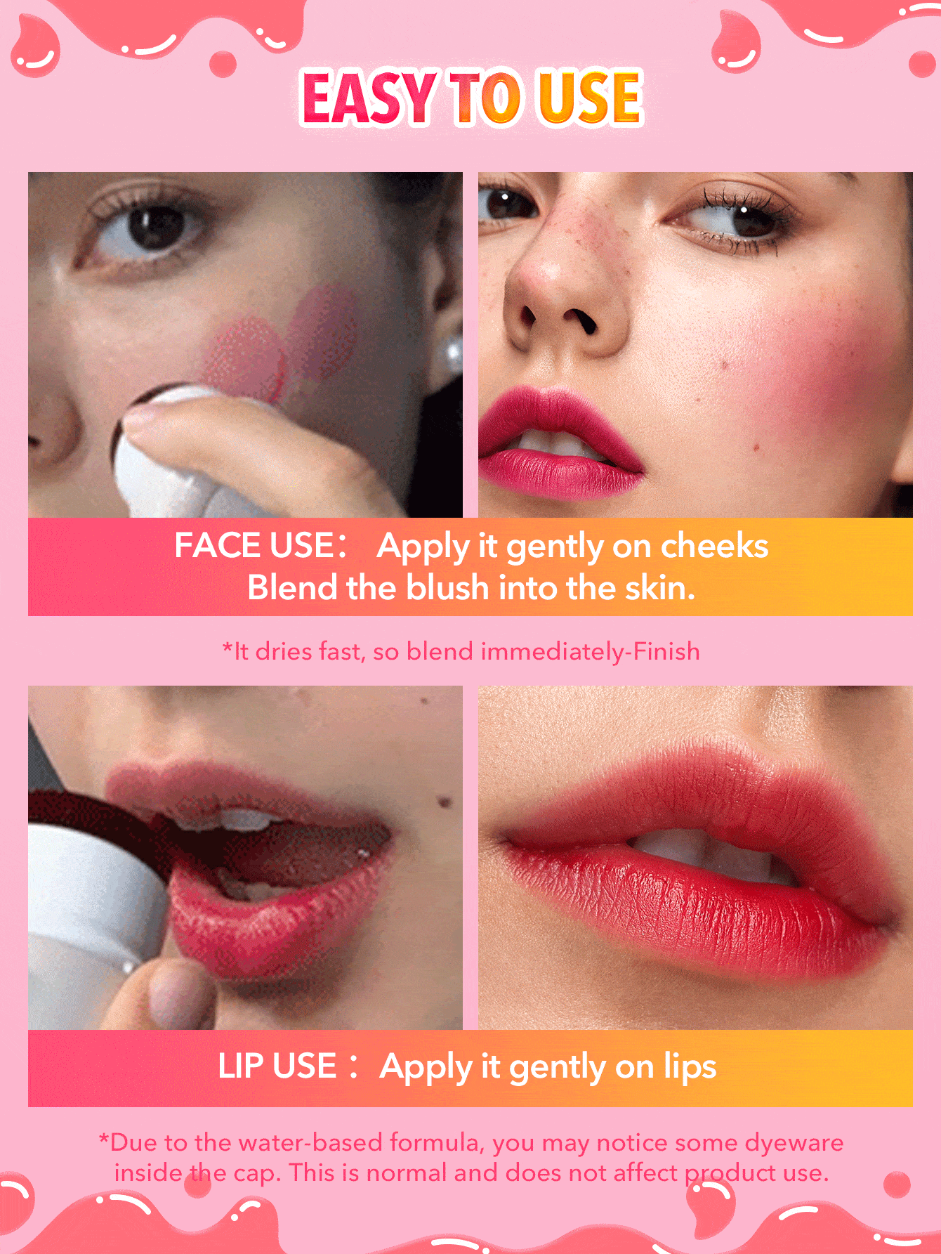 Желейні рум'яна SHEGLAM Jelly-Licious Hydrating Lip & Blush Tint-Howdy