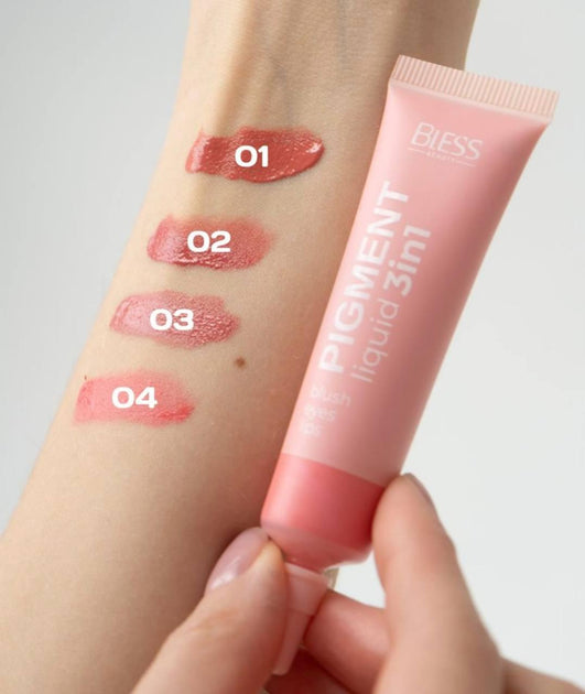 Кремові рум'яна для обличчя Bless Beauty Liquid Pigment 3 in 1 10 мл (01 Gentle Pink)
