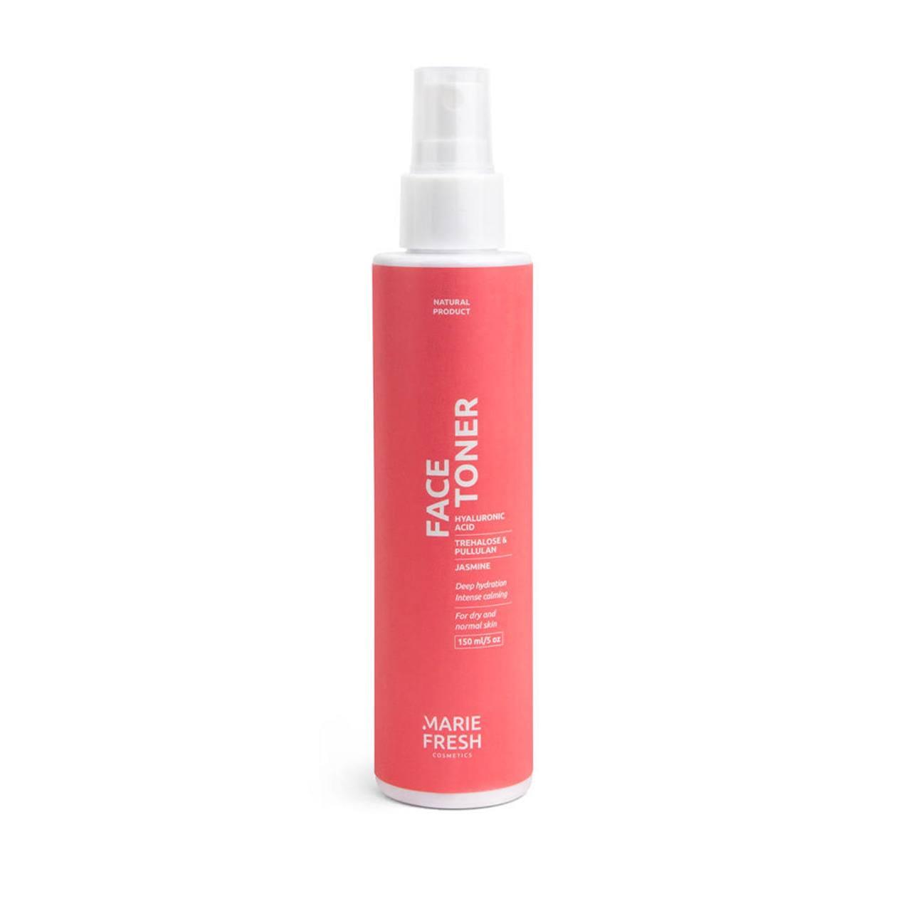 ТОНІК З ГІАЛУРОНОВОЮ КИСЛОТОЮ ДЛЯ СУХОЇ ТА НОРМАЛЬНОЇ ШКІРИ FACE TONER | Marie Fresh, 150 мл