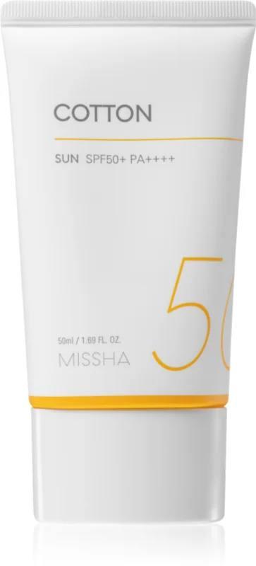 Сонцезахисний крем SPF 50+ для чутливої шкіри Missha All Around Safe Block Cotton Sun, 50 мл