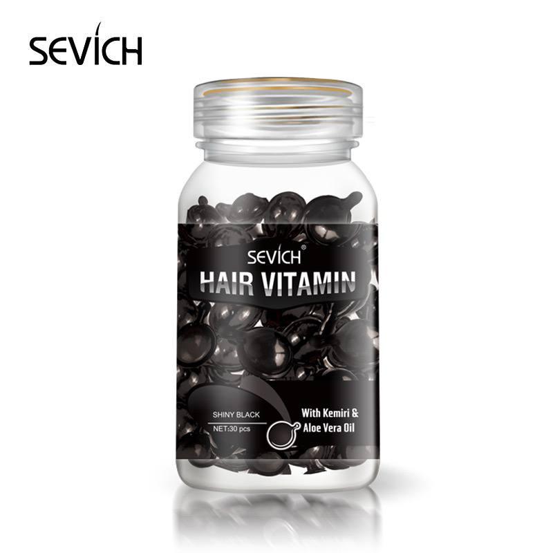 Капсули для волосся "чорні" Sevich Shiny Black, 30 шт