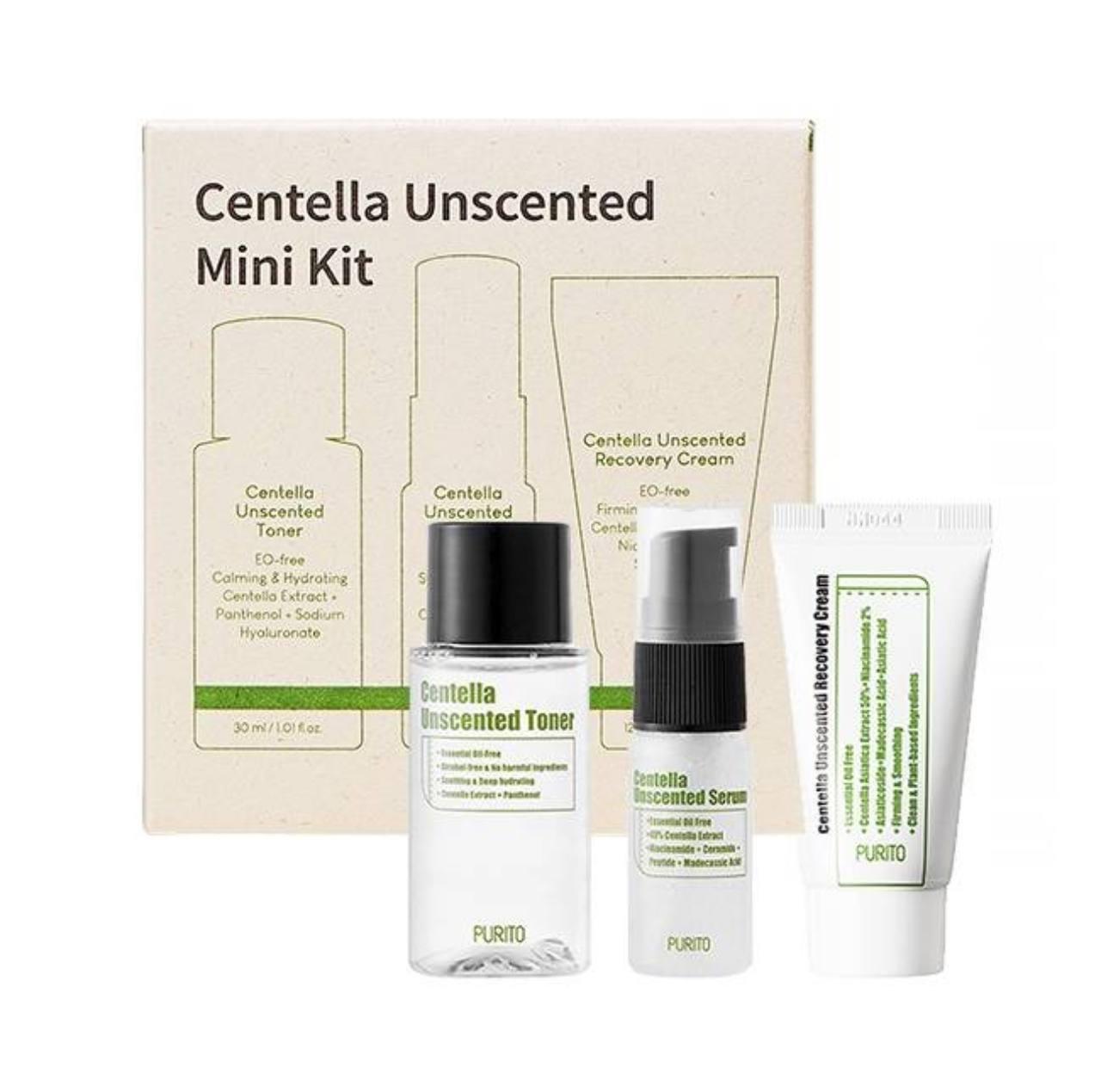 Набір мініатюр засобів з центеллою без запаху Purito Centella Unscented Mini Kit