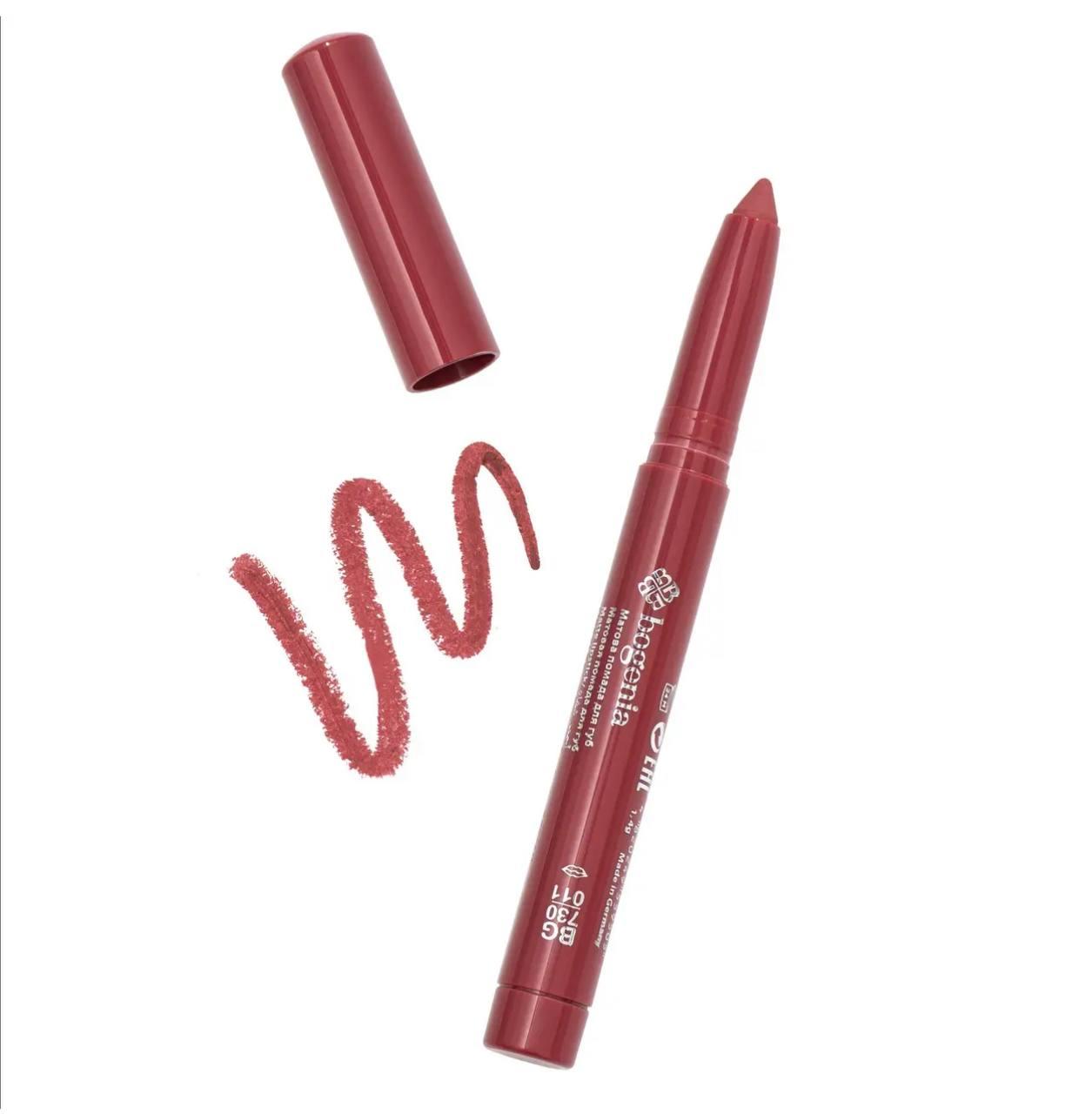 ПОМАДА-ОЛІВЕЦЬ VELVET WATERPROOF MATTE BOGENIA 011