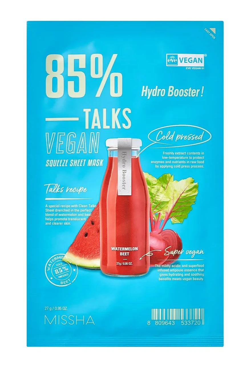 Тканинна маска Missha Talks Vegan Squeeze Hydro Booster, 27 г
