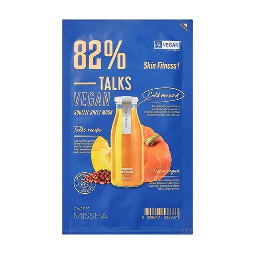 Відновлювальна тканинна маска для обличчя Missha Talks Vegan Squeeze Sheet Mask Skin Fitness, 27 г
