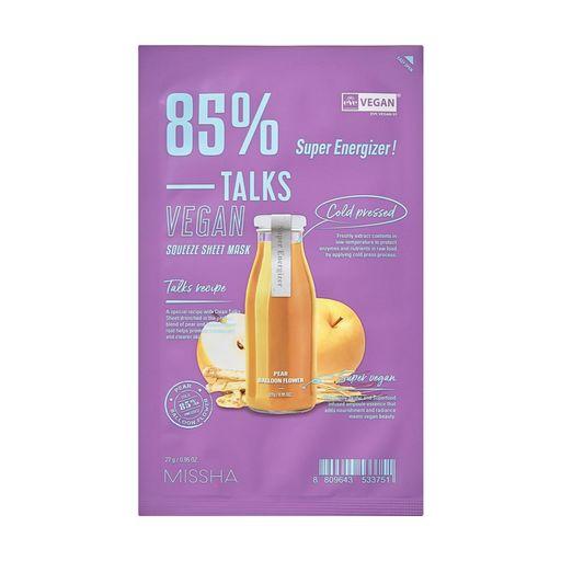 Тканинна маска для обличчя Missha Talks Vegan Squeeze Sheet Mask Super Energizer, 27 г