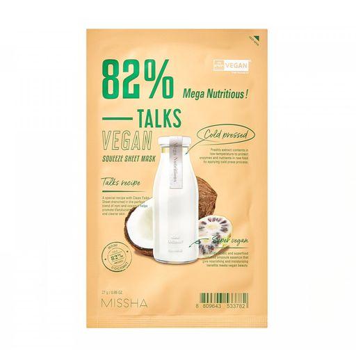 Тканинна маска для обличчя Missha Talks Vegan Squeeze Sheet Mask Mega Nutritious, 27 г