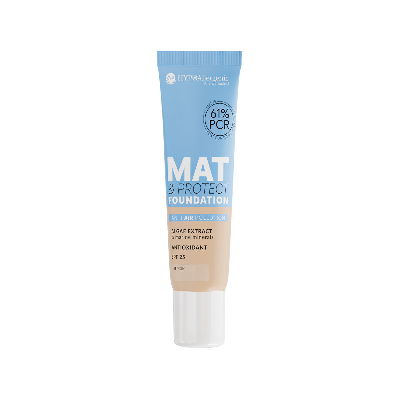 Тональний крем матовий Mat & Protect Foundation SPF 25 HypoAllergenic Bell 02 - Ivory (слонова кістка)