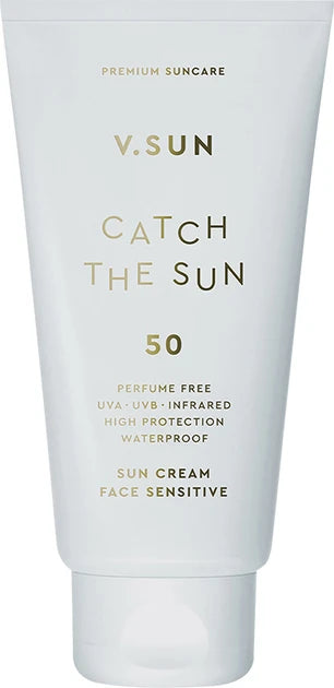 Сонцезахисний крем для обличчя Sun Cream Face Sensitive SPF 50 Perfume Free V.Sun, 75 мл