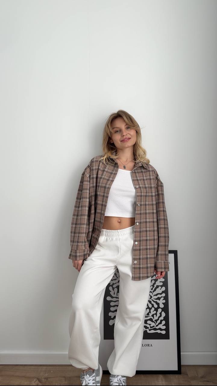Сорочка Oversize в клітинку