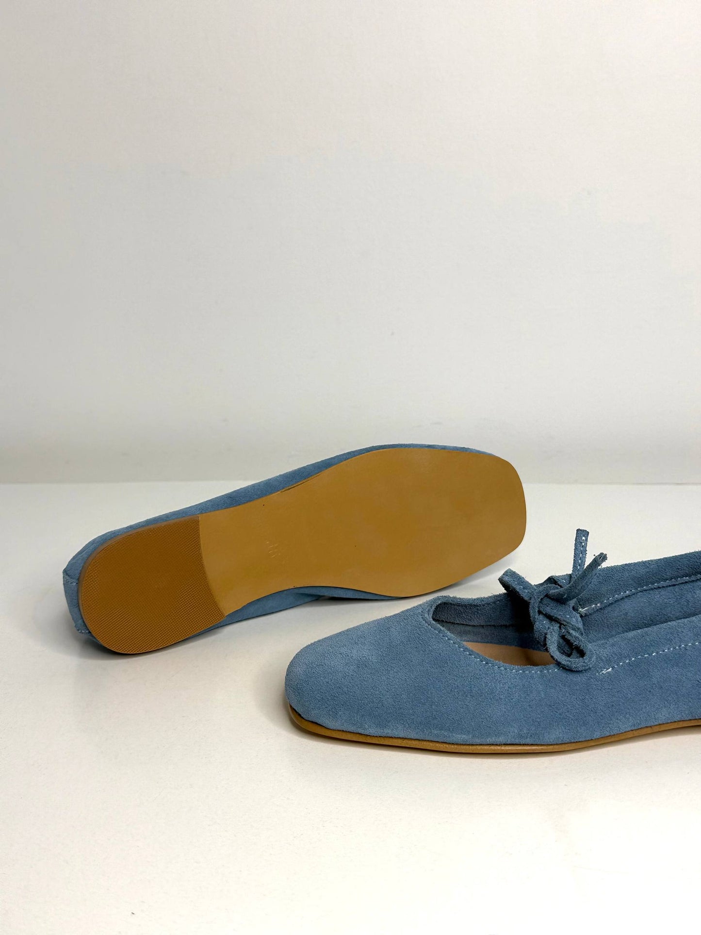 Балетки з анатомічно-розширеним носиком, блакитний