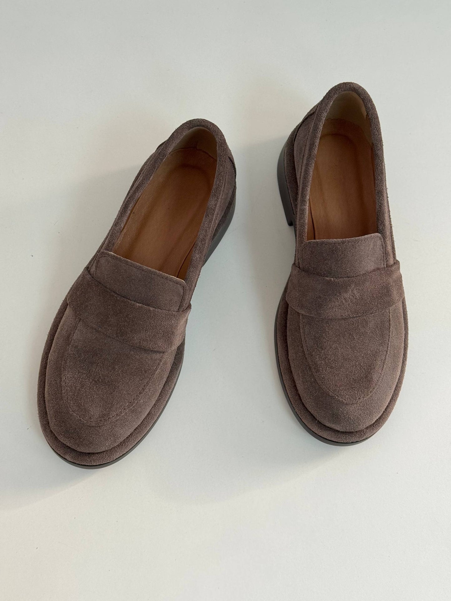 Класичні лофери ™️NikArt замша, коричневий