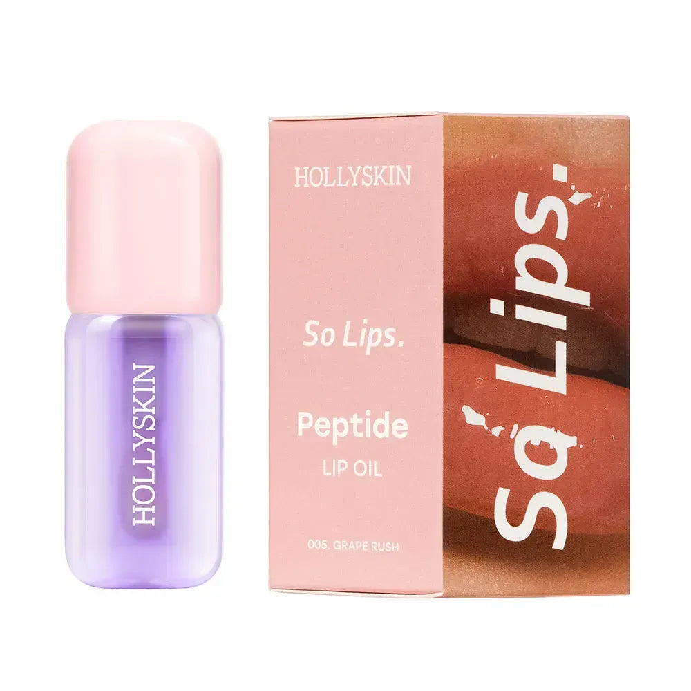 Зволожувальна олія для губ HOLLYSKIN So Lips. Peptide Lip Oil 005. Grape Rush