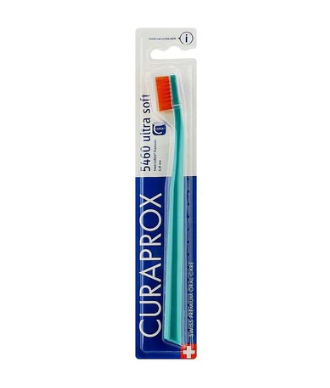 Зубна щітка Curaprox CS 5460 Ultra Soft d 0,10 мм зелена з помаранчевою щетиною