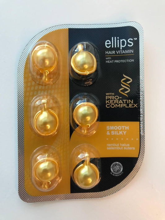 Капсули в блістері для волосся "бездоганний шовк" Ellips hair vitamin PRO-KERATIN COMPLE Smooth & Silky (6 шт)