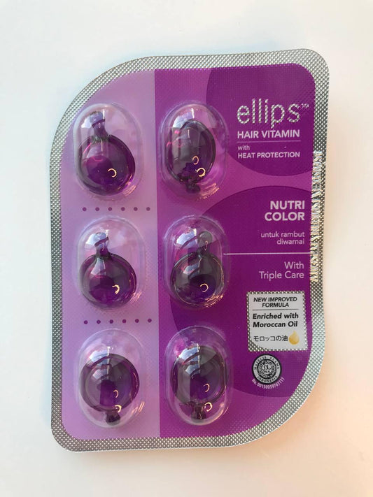 Капсули в блістері для волосся "сяйво кольору" Ellips Hair Vitamin Nutri Color (6 шт)