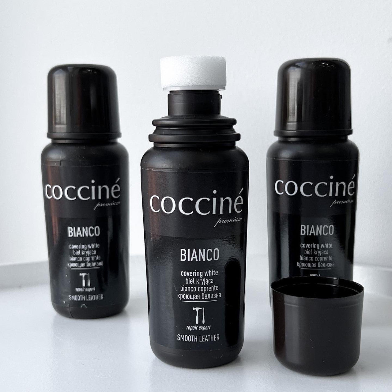 Біла крем паста для взуття Coccine, 75 мл