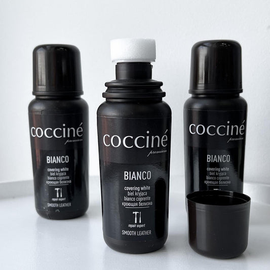 Біла крем паста для взуття Coccine, 75 мл