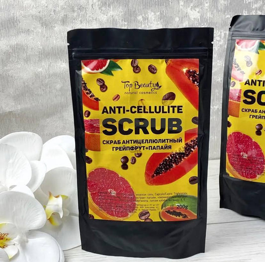 Антицелюлітний скраб для тіла Top Beauty Scrub Anti-cellulite папая+грейпфрут