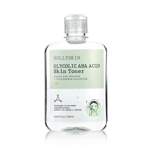 Тонік для обличчя HOLLYSKIN Glycolic AHA Acid Skin Toner