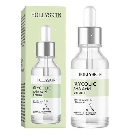 Сироватка для обличчя з гліколевою кислотою HOLLYSKIN Glycolic AHA Acid Serum