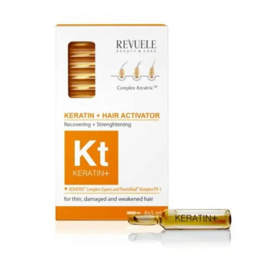 Ампули для волосся KERATIN+ Активатор відновлення REVUELE 8*5 мл
