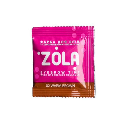 Фарба для брів Zola (02) Warm Brown 5мл + окислювач 5 мл