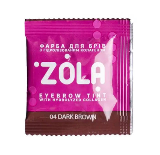 Фарба для брів Zola (04) Dark Brown 5мл + окислювач 5 мл