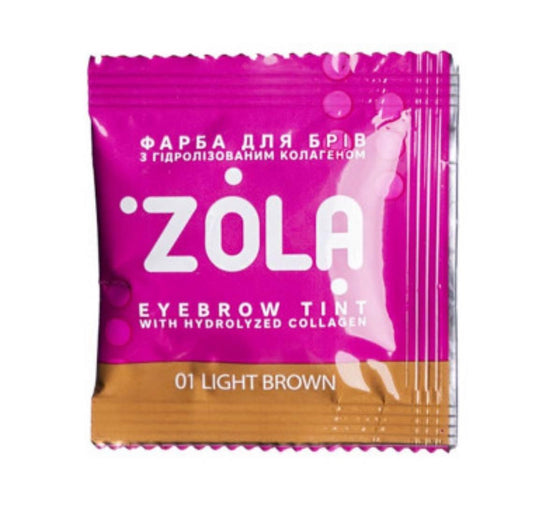 Фарба для брів Zola (01) Light brown 5мл + окислювач 5 мл