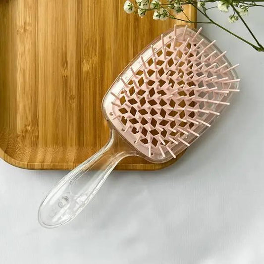 Розчіска для волосся (прозоро-рожева) SUPERBRUSH PLUS HOLLOW COMB