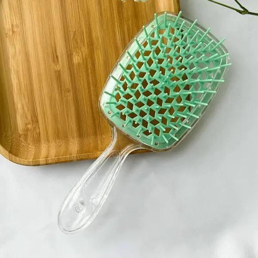 Розчіска для волосся (прозоро-бірюзова) SUPERBRUSH PLUS HOLLOW COMB