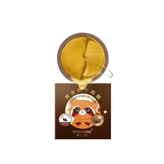 Гідрогелеві патчі під очі SERSANLOVE Golden Snail Eye Mask з фільтром слимаків 60 шт