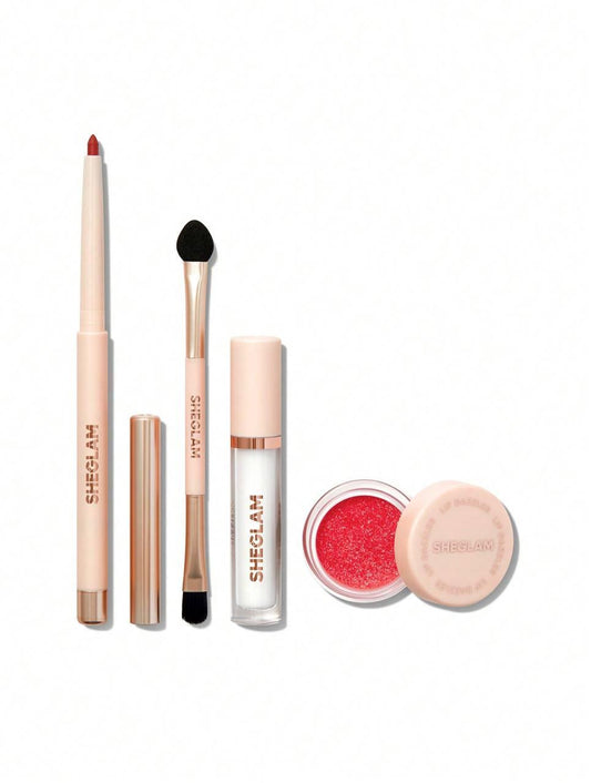 Набір для губ з гліттером - Sheglam lip dazzler glitter kit (RED CARPET)
