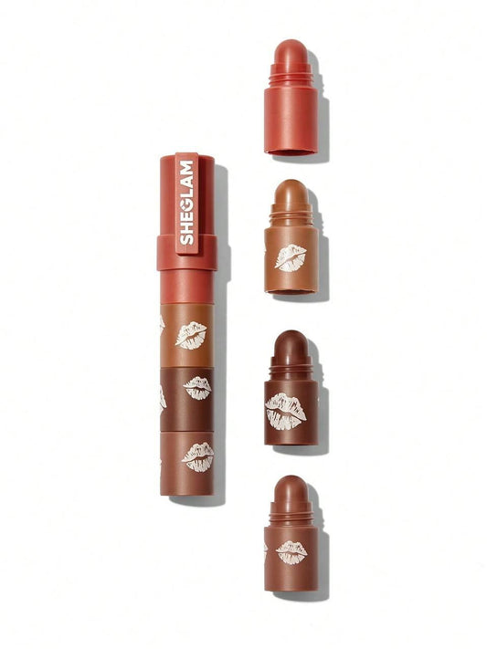 Помада для губ 4в1 Sheglam MEGA LIP STACKS-BROWN-BROWNIE STACK