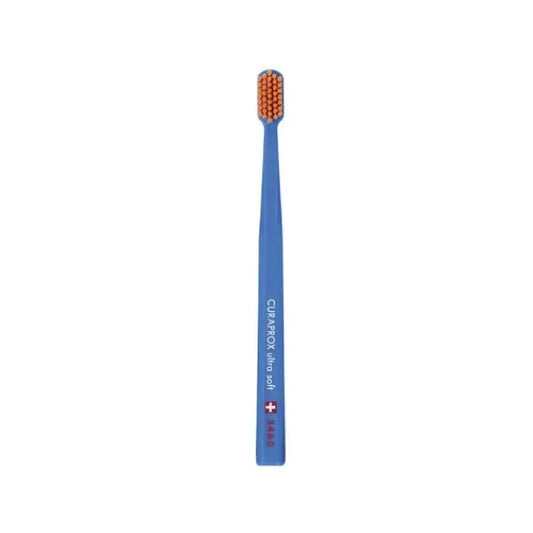 Зубна щітка Curaprox 5460 Ultra Soft, d 0,10 мм Синя з оранжевими щетинками (поліетилен)