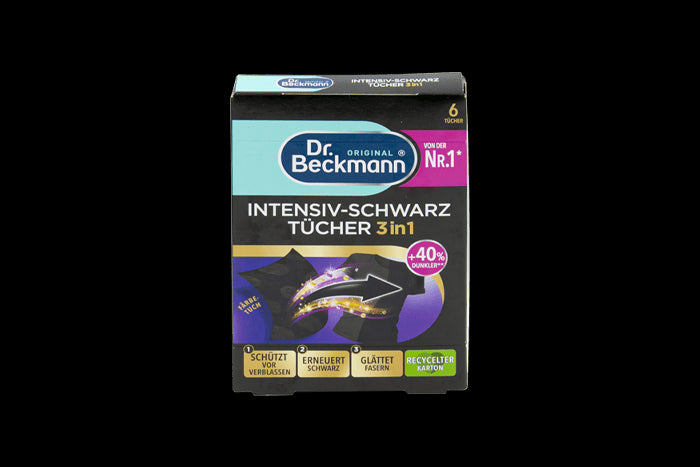 Серветки для відновлення кольору чорних тканин Dr.Beckmann Intensiv-Schwarz Tucher, 6 шт