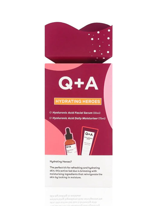 Подарунковий набір для зволоження шкіри Q+A Hydrating Heroes Gift Set