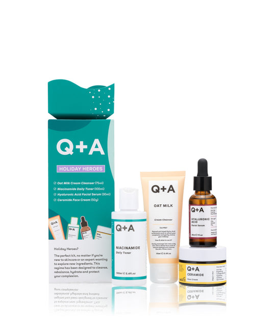 Подарунковий набір  з доглядом для шкіри обличчя Q+A Holiday Heroes Gift Set