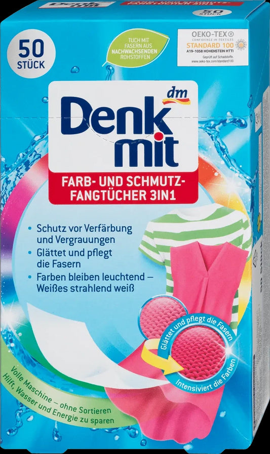 Абсорбуючі серветки для прання кольорових речей Denkmit, 24 шт