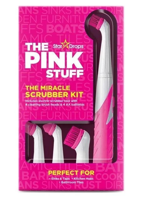 Щітка для прибирання (4 насадки) The Pink Stuff Scrubber Kit