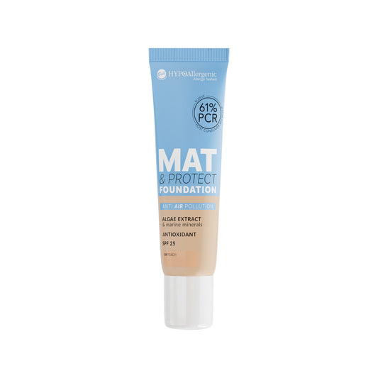Тональний крем матовий Mat & Protect Foundation SPF 25 HypoAllergenic Bell 04 - Peach (персик)