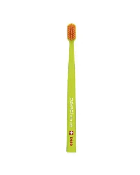 Зубна щітка Curaprox CS 5460 Ultra Soft, d 0,10 мм салатова з помаранчевими щетинками
